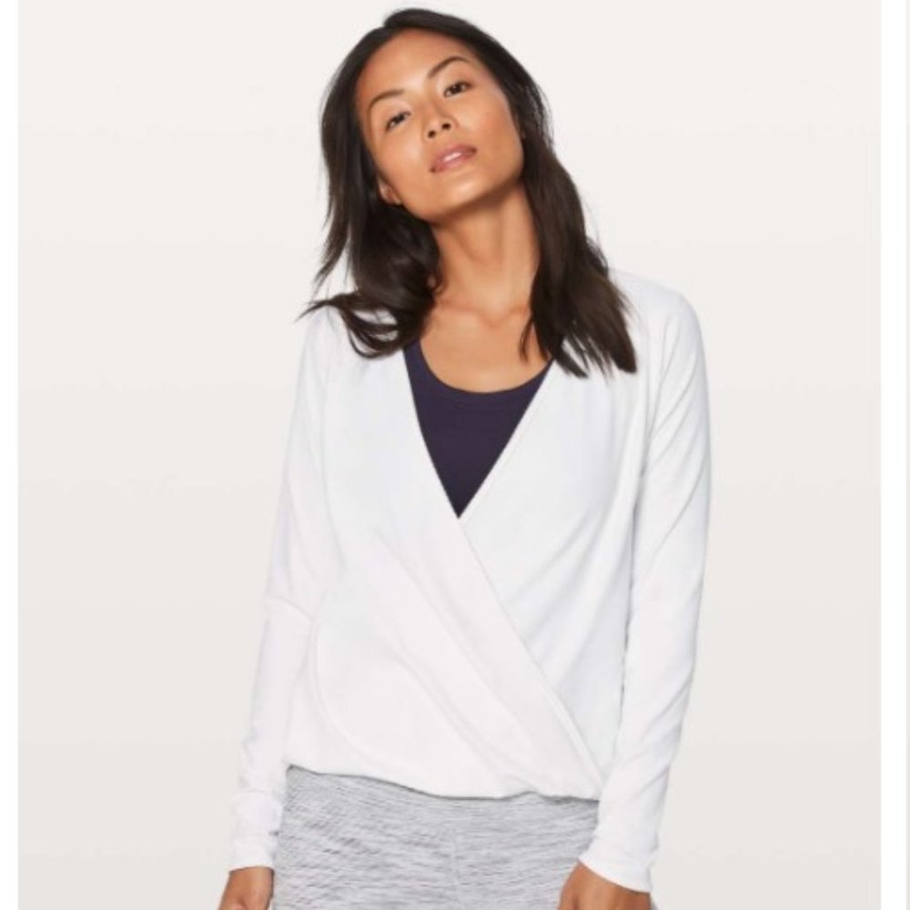Lululemon Full Freedom Long Sleeve Draped Wrap Top